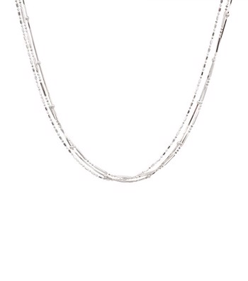 Kæde sølv rhodineret 3 i en 45+3 cm, fra L&G
