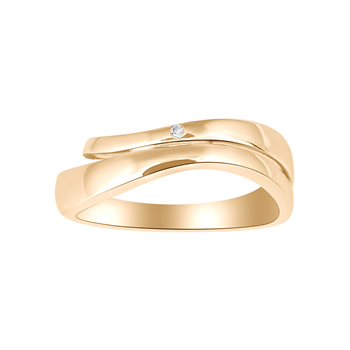 14kt. guld ring m. dia. 0.008ct W/SI, fra Siersbøl