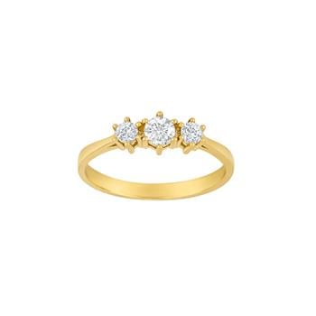 8kt. guldring m/cz, fra Siersbøl