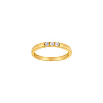 14kt. Gold Trauring m. 3 cz., fra Siersbøl