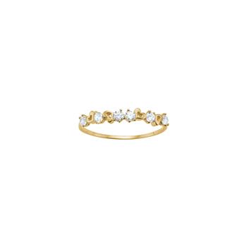 8kt. guldring hjerter m/cz, fra Siersbøl
