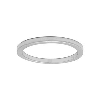 Rhodineret sølv ring ADINANOR enkel Str.54, fra Joanli Nor