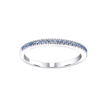 Rhd. sølv ring lyseblå cz HELLENOR, fra Joanli Nor