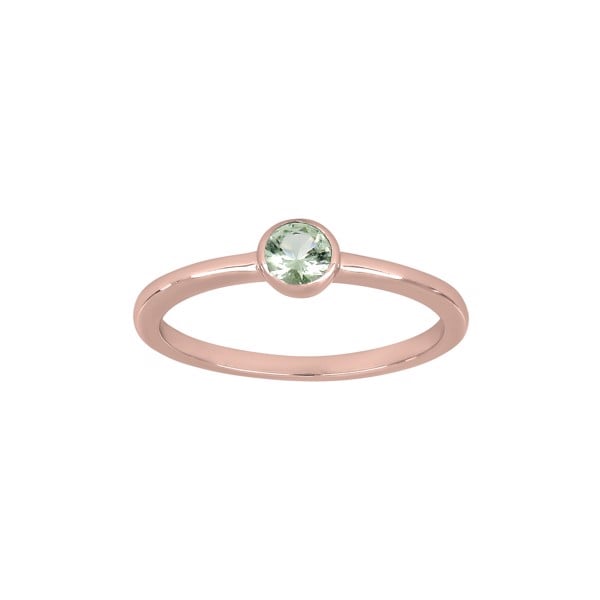 Rosaforg. sølv ring 4mm lysegrøn HILDANOR, fra Joanli Nor