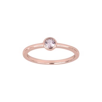 Rosaforg. sølv ring 4mm lyserød HILDANOR, fra Joanli Nor