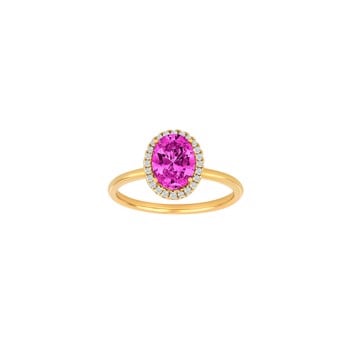 Forgyldt ring MILLENOR pink, fra Joanli Nor