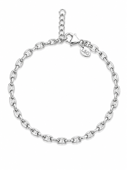 Armbånd sølv rhodineret marine, fra L&G
