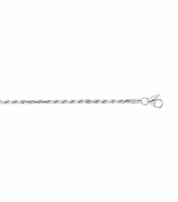Armbånd sølv rhodineret cordel 17+3 cm, fra L&G