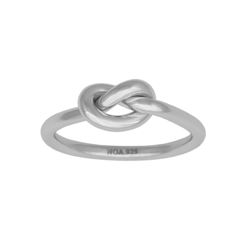Siersbøl sølv Rhod. knude ring, fra Siersbøl