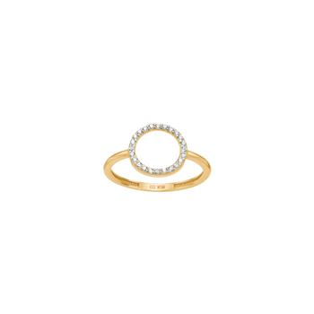 8kt. guldring cirkel m. cz, fra Siersbøl