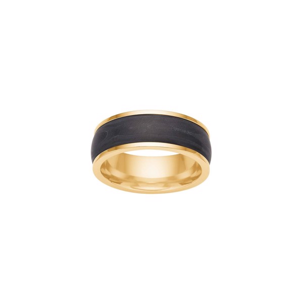 SON stål ring IP gold med carbon eye str. 56, fra Son of Noa