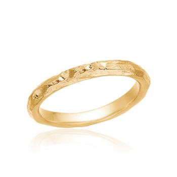 Feminin ring i guldbelagt sølv, fra Blicher Fuglsang