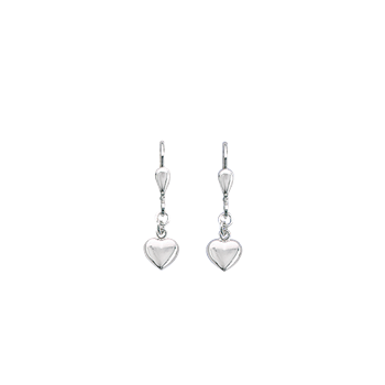 Sølv ørehænger m/hjerte, fra aagaard