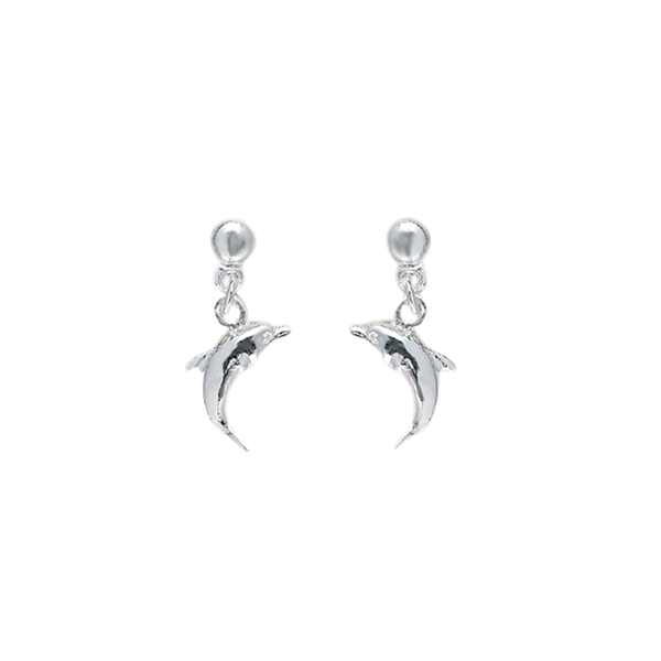 Sølv ørestik m/ stik delfin, fra aagaard