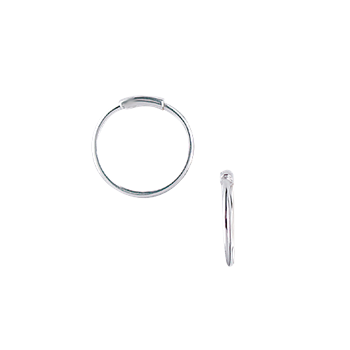 Sølv creol 15,5mm, 1mm tråd massiv m/vri, fra aagaard