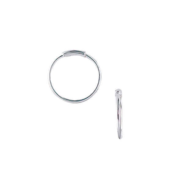 Sølv creol 15,5mm, 1mm tråd massiv m/vri, fra aagaard