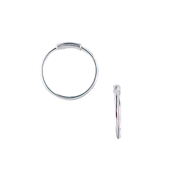 Sølv creol 17,5 mm , tråd 1mm massiv m/v, fra aagaard