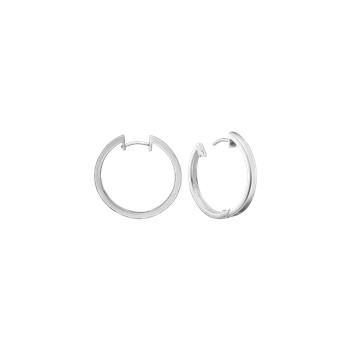 Sølv creol 14mm tråd 3mm m/klaplås, fra aagaard