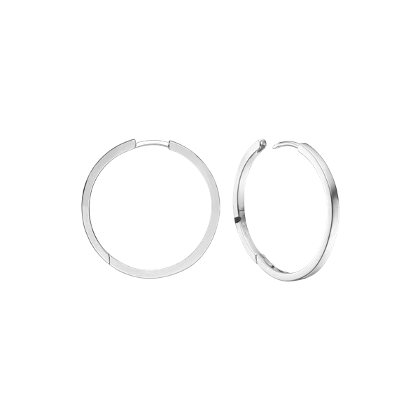 Sølv creol  20mm tråd 2 mm m/klaplås, fra aagaard