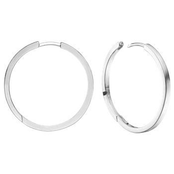 Sølv creol  32mm tråd 2 mm m/klaplås, fra aagaard