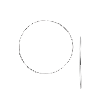 Sølv creol 35mm, tråd 1,2 mm m/vippelås, fra aagaard