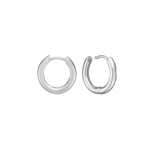 Sølv creol  13,5 mm, tråd 2,7 mm m/klapl, fra aagaard