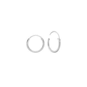 Sølv creol 10,5 mm, 1,2 mm tråd m/vippel, fra aagaard