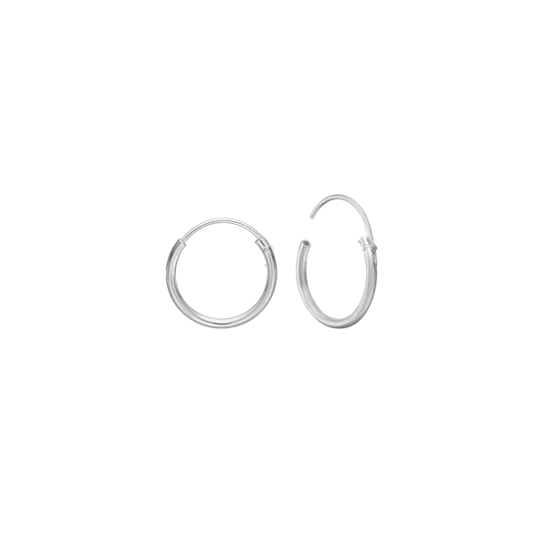 Sølv creol 10,5 mm, 1,2 mm tråd m/vippel, fra aagaard