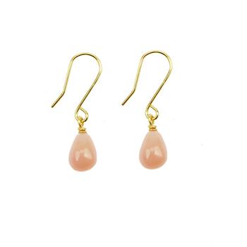 18kt øreringe med pink opal Pr.par, fra San - Links of Joy