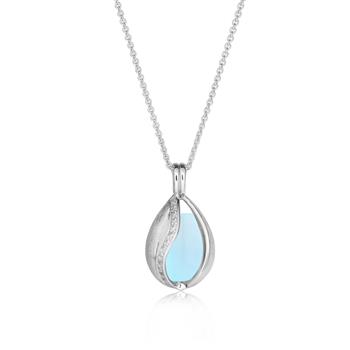 Smykke Æg med Aqua Calcedon, fra Blicher Fuglsang