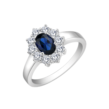Safir sølv ring, fra Støvring Design