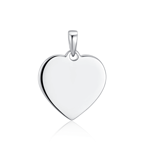 Rhodineret Sølv Hjerte vedhæng, fra Støvring design
