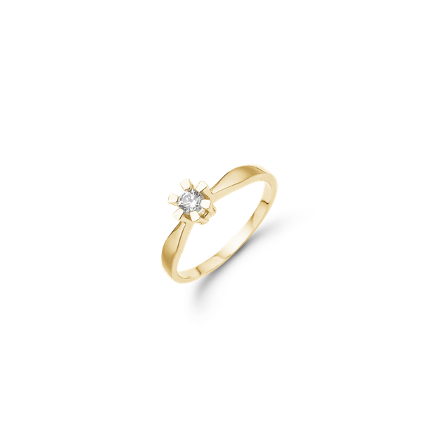 Eternity 14kt d.ring 1x0,15ct wsi, fra aagaard