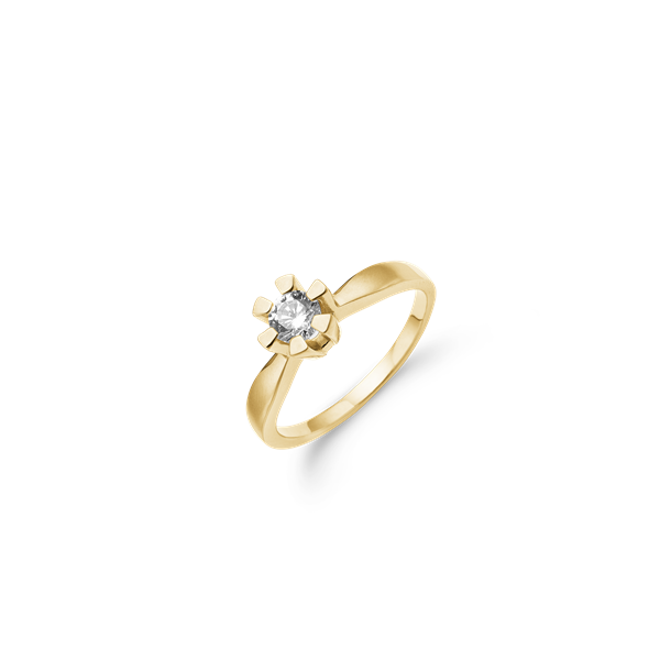 Eternity 14kt d.ring 1x0,40ct wsi, fra aagaard