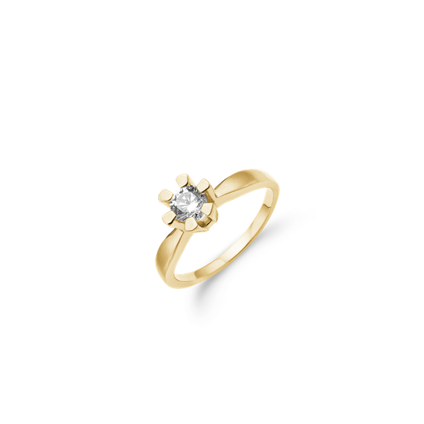 Eternity 14kt d.ring 1x0,50ct wsi, fra aagaard