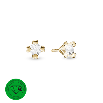 Mary ørestik 14k lg diamant 2x1,00ct , fra aagaard