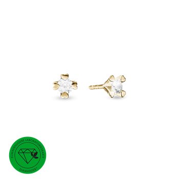 Mary ørestik 14k lg diamant 2x0,25ct , fra aagaard