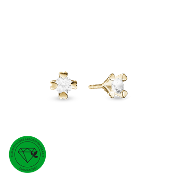 Mary ørestik 14k lg diamant 2x0,40ct , fra aagaard