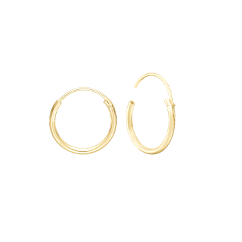 14 kt creol 14,5 mm, tråd 1,2mm m/vippelå, fra By Aagaard