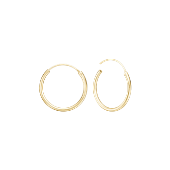 14 kt creol 17,5mm, tråd 1,2mm m/vippelås, fra By Aagaard