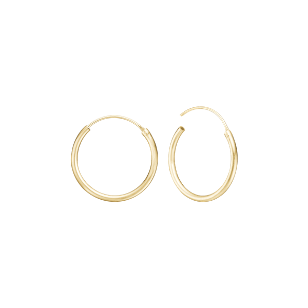 14 kt creol 17,5mm, tråd 1,2mm m/vippelås, fra By Aagaard