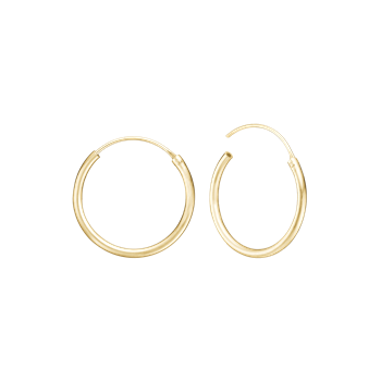 14 kt creol 19mm, tråd 1,4mm m/vippelås, fra By Aagaard