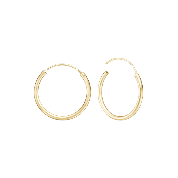 14 kt creol 19mm, tråd 1,4mm m/vippelås, fra By Aagaard