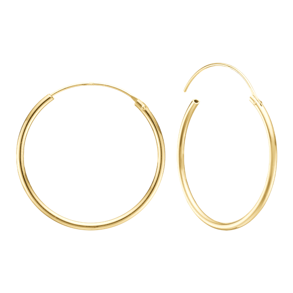 14 kt creol 30mm, tråd 1,4mm m/vippelås, fra By Aagaard