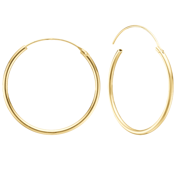 14 kt creol 43mm, tråd 1,4mm m/vippelås, fra By Aagaard