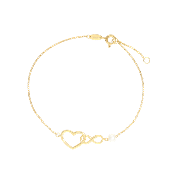 armbånd med hjerte og uendelighedstegn , fra Aagaard