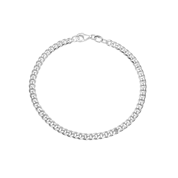 Armbånd sølv panzer, bredde 2,7 mm, fra aagaard