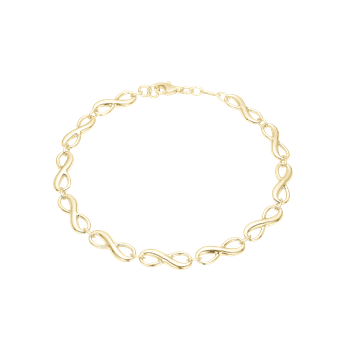 Armbånd evighedstegn, 19 cm forg sølv, fra aagaard