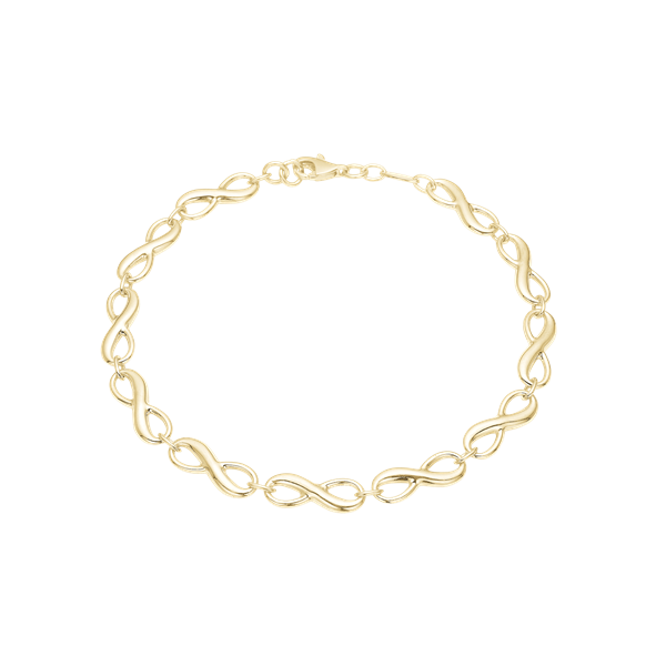 Armbånd evighedstegn, 19 cm forg sølv, fra aagaard