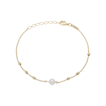 Ferskvands perle armbånd, 20cm, forg søl, fra aagaard